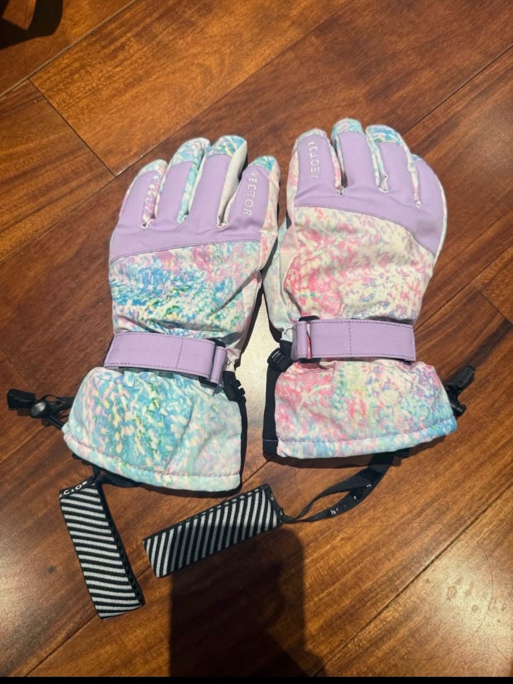 Multicolor Ski Gloves - Lilac Accent